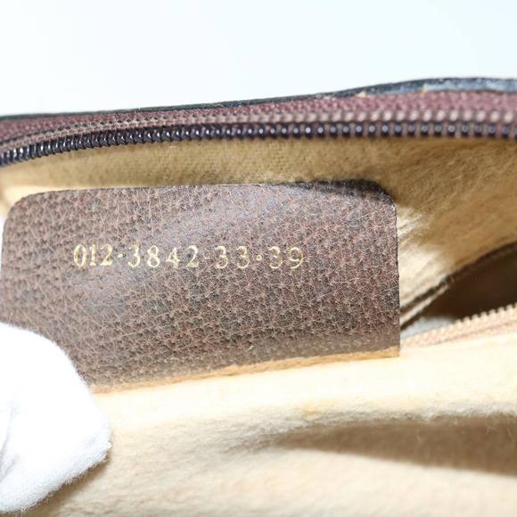 GUCCI GG Canvas Web Sherry Line Boston Bag PVC Beige Green Red Auth yk9774 - Picture 12 of 16